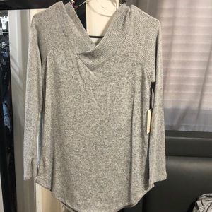 Gray v-neck sweater